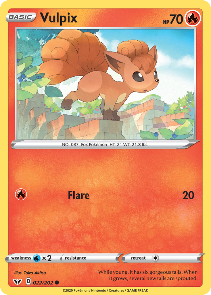 Vulpix (022/202) [Sword & Shield: Base Set] | Galaxy Games LLC