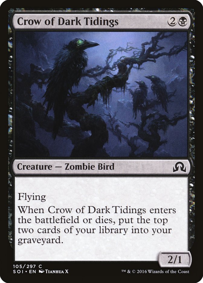 Crow of Dark Tidings [Shadows over Innistrad] | Galaxy Games LLC