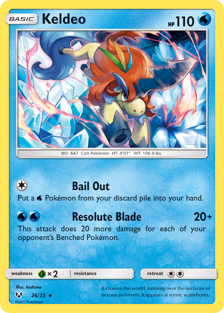 Keldeo (26/73) [Sun & Moon: Shining Legends] | Galaxy Games LLC