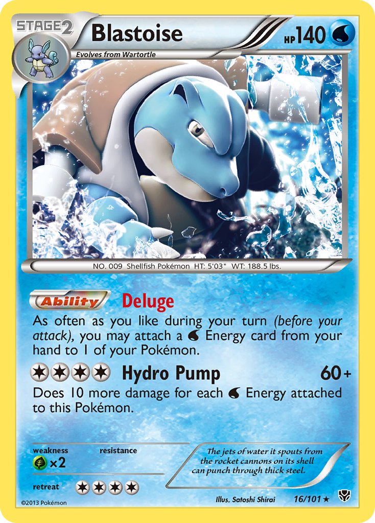 Blastoise (16/101) (Theme Deck Exclusive) [Black & White: Plasma Blast] | Galaxy Games LLC