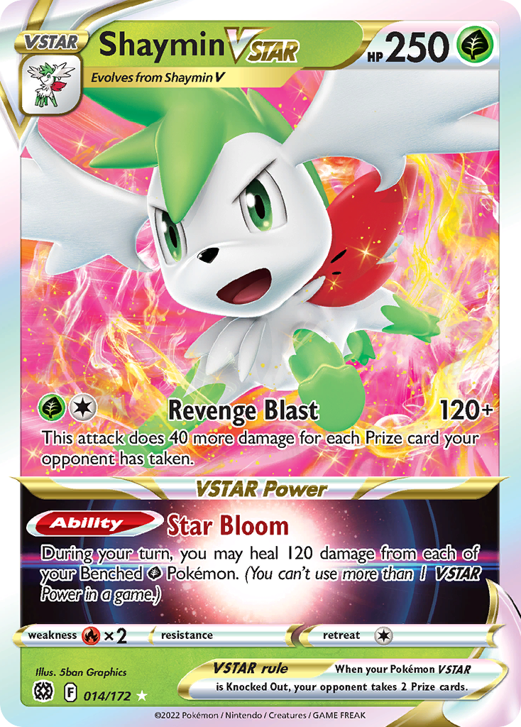 Shaymin VSTAR (014/172) (Jumbo Card) [Sword & Shield: Brilliant Stars] | Galaxy Games LLC