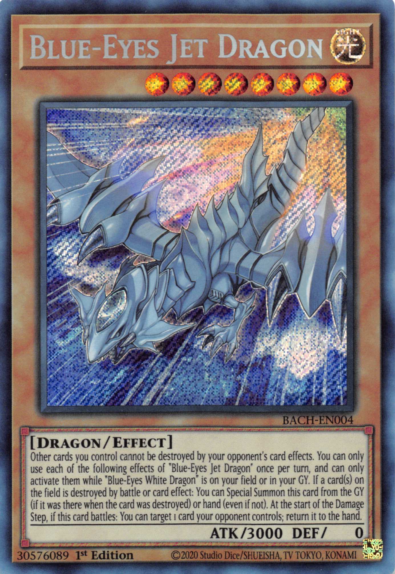 Blue-Eyes Jet Dragon [BACH-EN004] Starlight Rare | Galaxy Games LLC