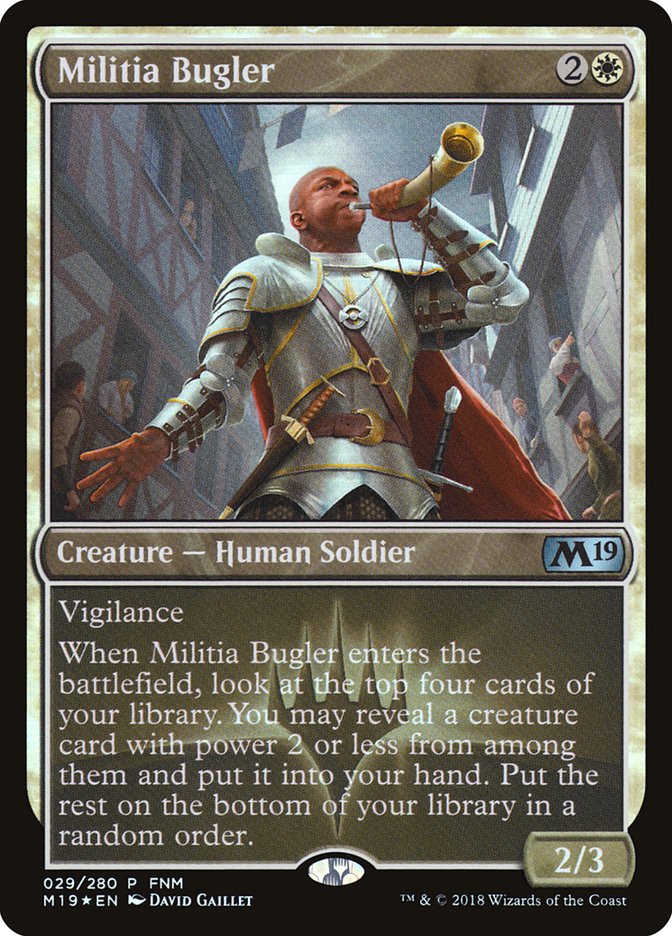 Militia Bugler (FNM) [Core Set 2019 Promos] | Galaxy Games LLC