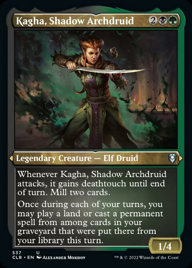 Kagha, Shadow Archdruid (Foil Etched) [Commander Legends: Battle for Baldur's Gate] | Galaxy Games LLC