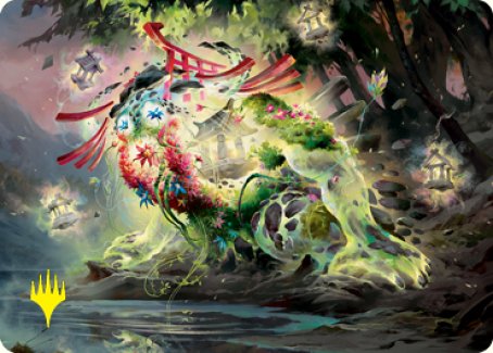 Go-Shintai of Life's Origin Art Card (Gold-Stamped Signature) [Kamigawa: Neon Dynasty Art Series] | Galaxy Games LLC