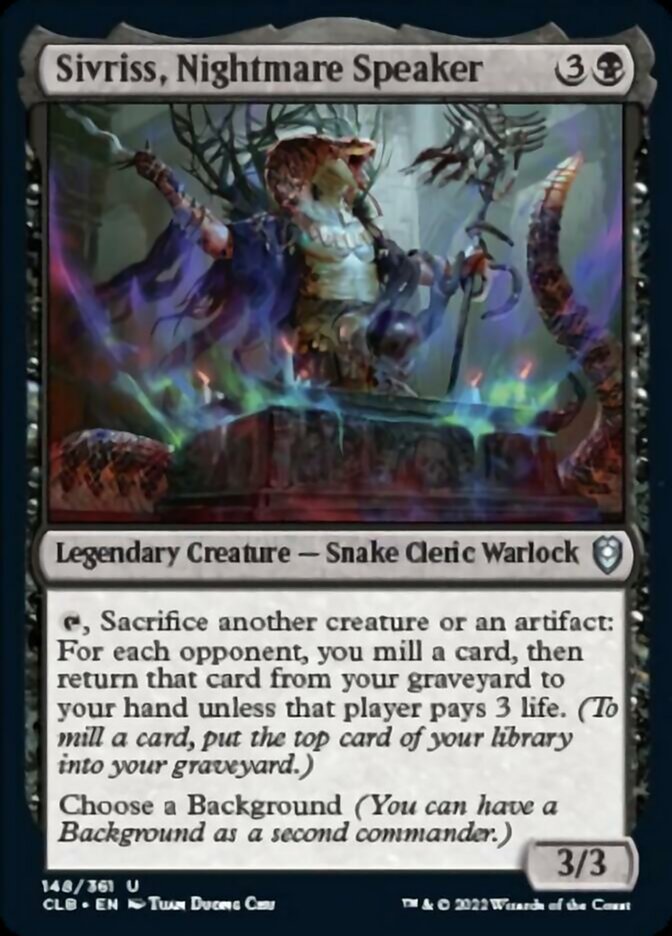 Sivriss, Nightmare Speaker [Commander Legends: Battle for Baldur's Gate] | Galaxy Games LLC