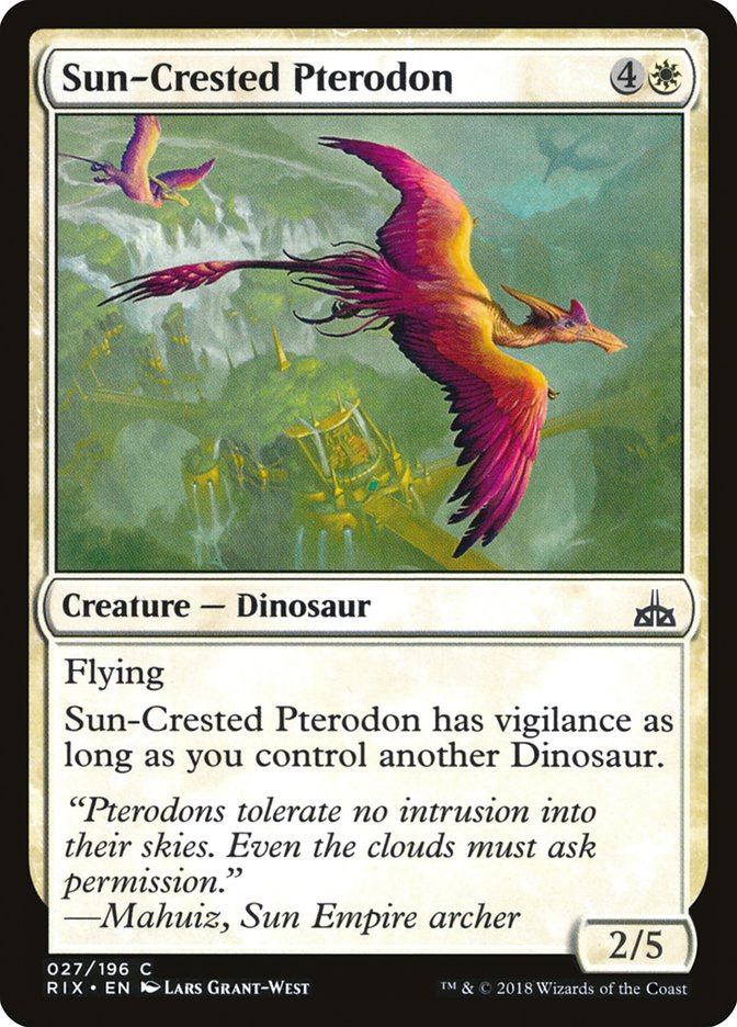 Sun-Crested Pterodon [Rivals of Ixalan] | Galaxy Games LLC