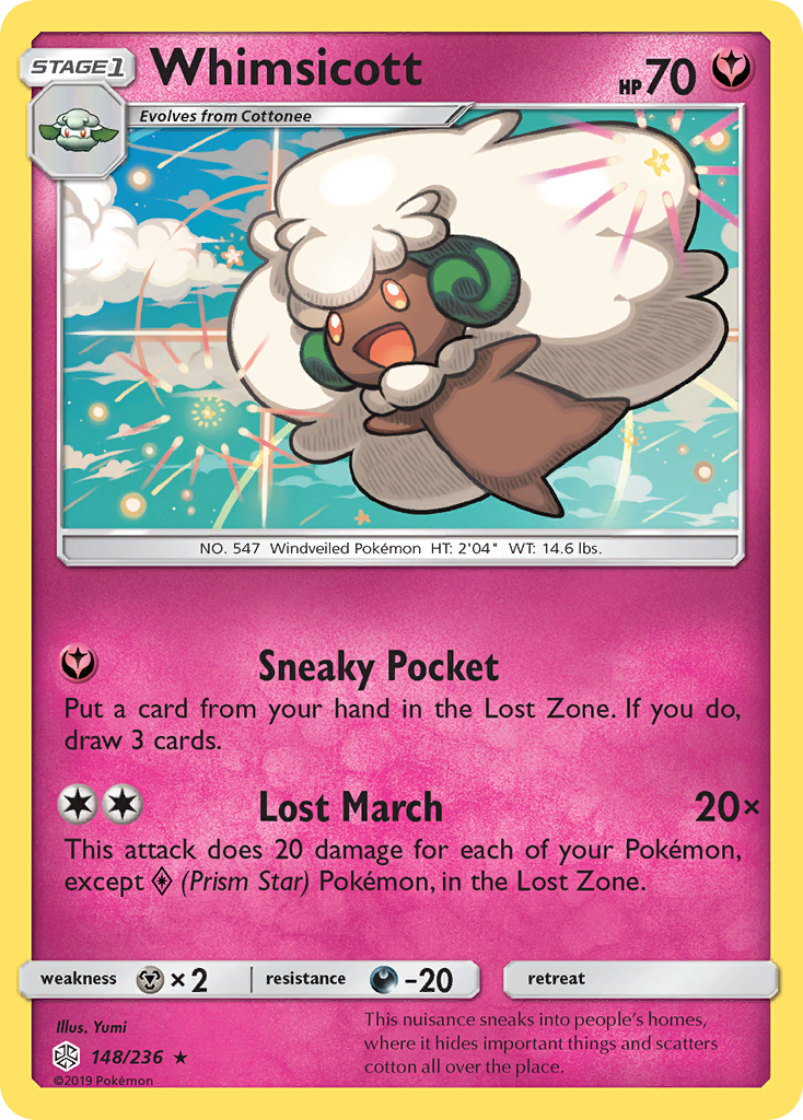 Whimsicott (148/236) [Sun & Moon: Cosmic Eclipse] | Galaxy Games LLC