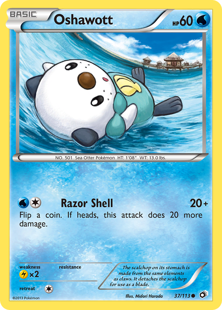 Oshawott (37/113) [Black & White: Legendary Treasures] | Galaxy Games LLC