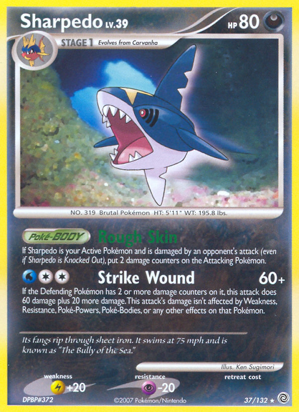 Sharpedo (37/132) [Diamond & Pearl: Secret Wonders] | Galaxy Games LLC