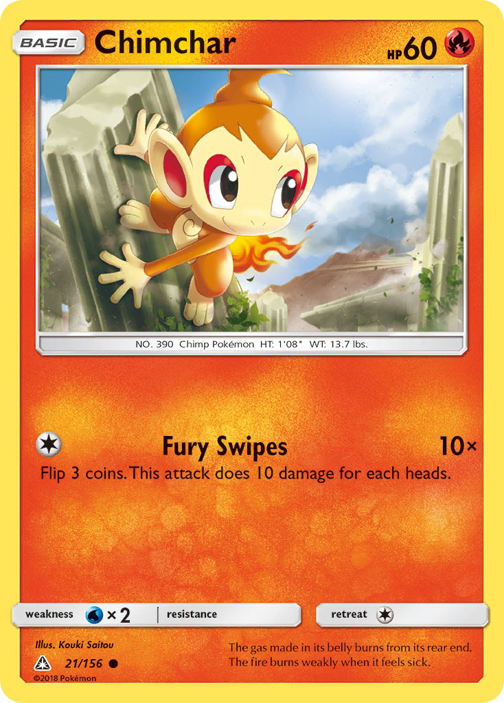 Chimchar (21/156) [Sun & Moon: Ultra Prism] | Galaxy Games LLC