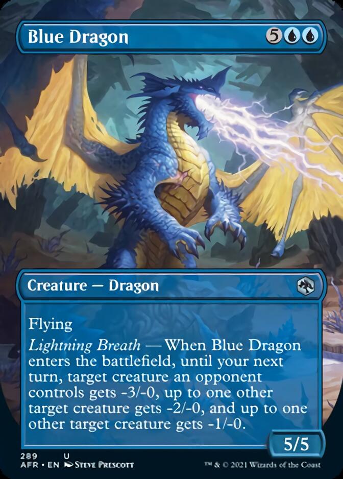 Blue Dragon (Borderless Alternate Art) [Dungeons & Dragons: Adventures in the Forgotten Realms] | Galaxy Games LLC