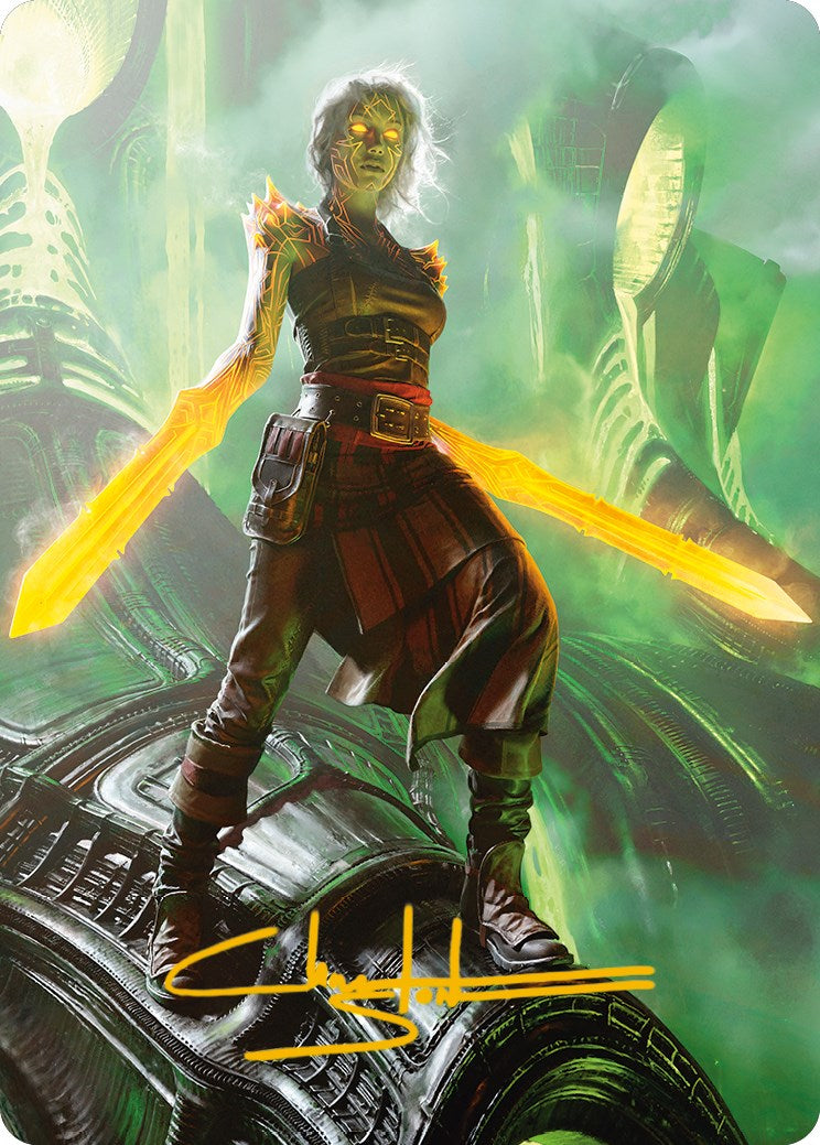 Nahiri, the Unforgiving Art Card (Gold-Stamped Signature) [Phyrexia: All Will Be One Art Series] | Galaxy Games LLC