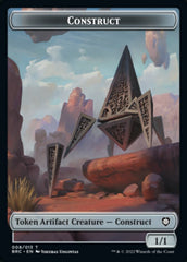 Construct (008) // Phyrexian Myr Double-Sided Token [The Brothers' War Commander Tokens] | Galaxy Games LLC