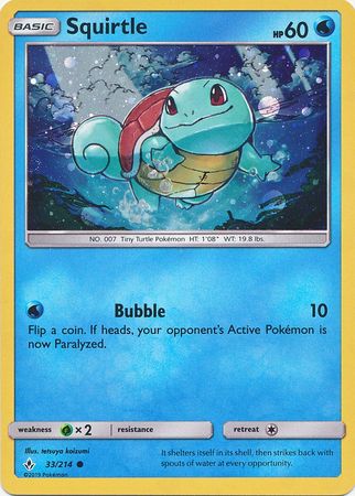 Squirtle (33/214) (Premium Collection Promo) [Sun & Moon: Unbroken Bonds] | Galaxy Games LLC