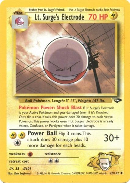 Lt. Surge's Electrode (52/132) [Gym Challenge Unlimited] | Galaxy Games LLC