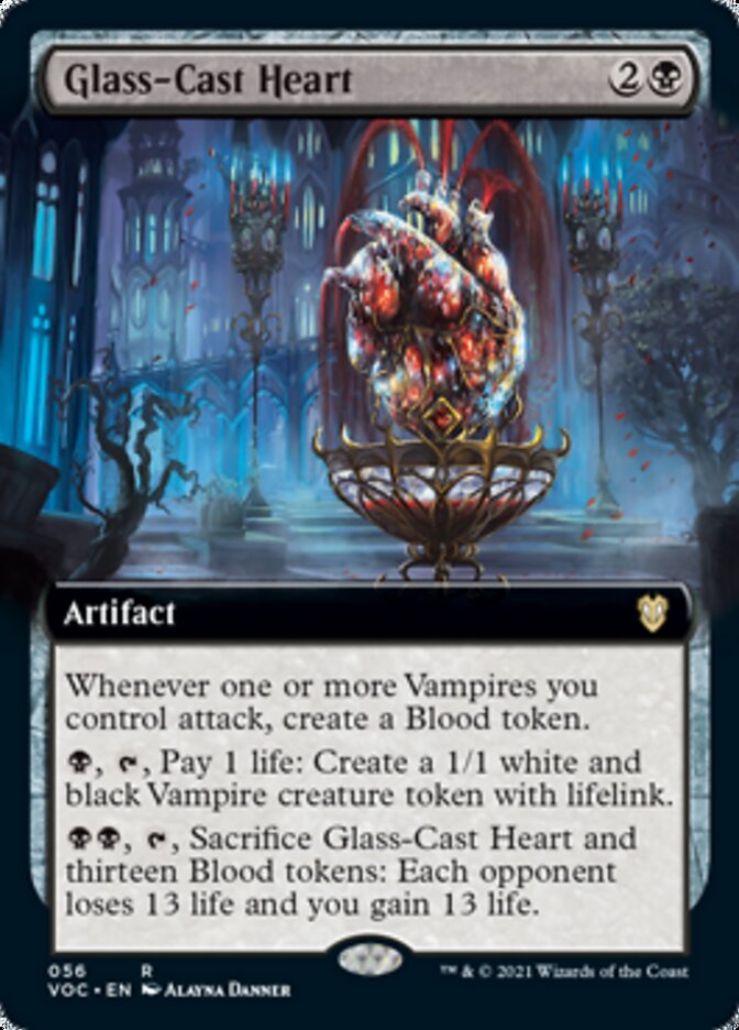 Glass-Cast Heart (Extended Art) [Innistrad: Crimson Vow Commander] | Galaxy Games LLC