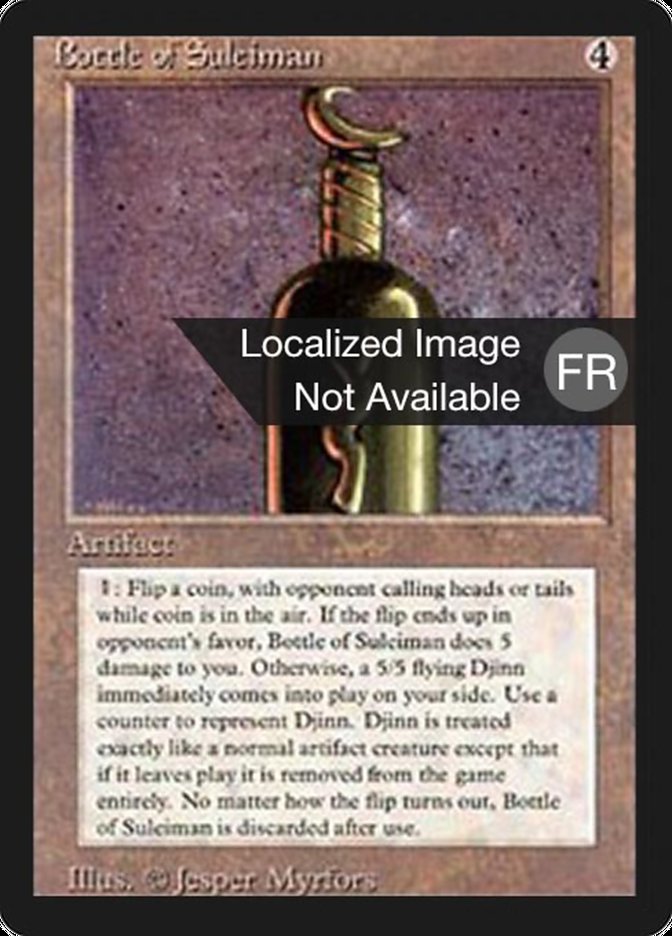 Bottle of Suleiman [Foreign Black Border] | Galaxy Games LLC