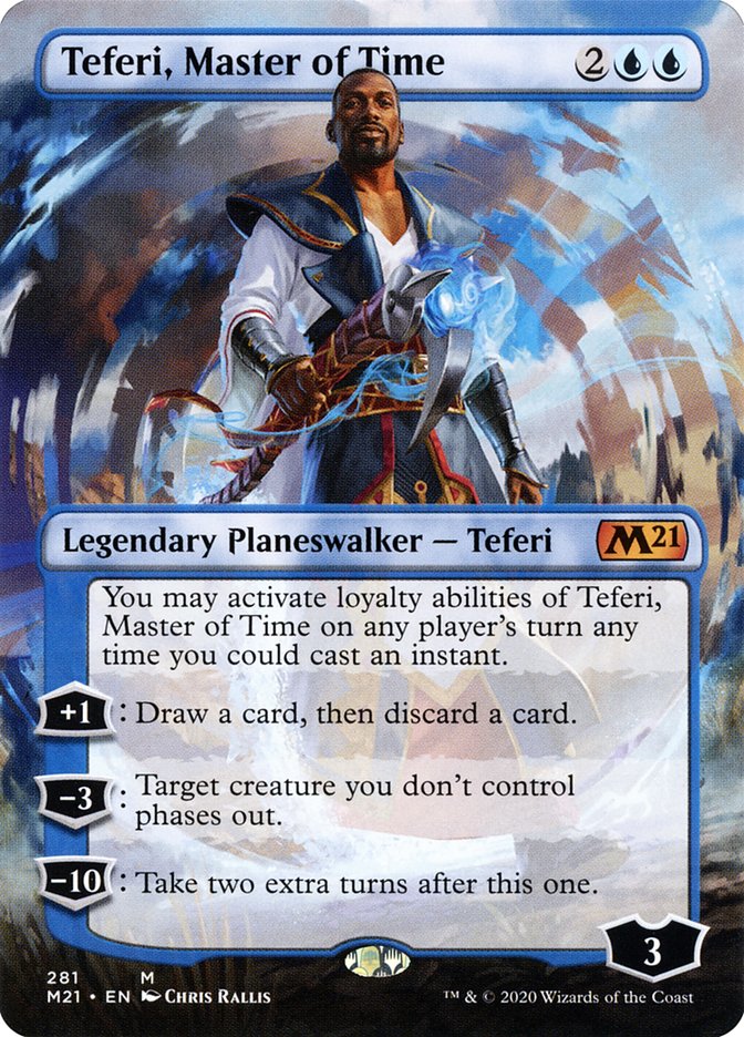 Teferi, Master of Time (Borderless) [Core Set 2021] | Galaxy Games LLC