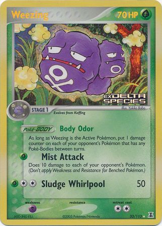 Weezing (33/113) (Stamped) [EX: Delta Species] | Galaxy Games LLC