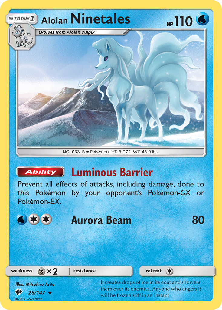 Alolan Ninetales (28/147) [Sun & Moon: Burning Shadows] | Galaxy Games LLC