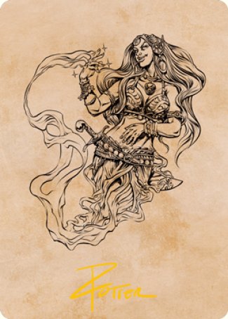 Djinni Windseer (Showcase) Art Card (Gold-Stamped Signature) [Dungeons & Dragons: Adventures in the Forgotten Realms Art Series] | Galaxy Games LLC