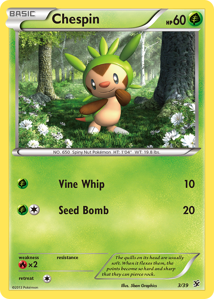 Chespin (3/39) [XY: Kalos Starter Set] | Galaxy Games LLC