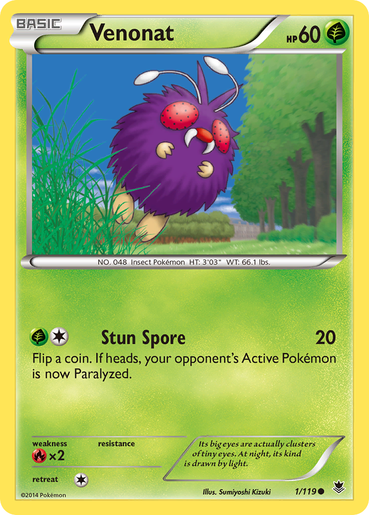 Venonat (1/119) [XY: Phantom Forces] | Galaxy Games LLC