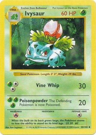 Ivysaur (30/102) [Base Set Shadowless Unlimited] | Galaxy Games LLC