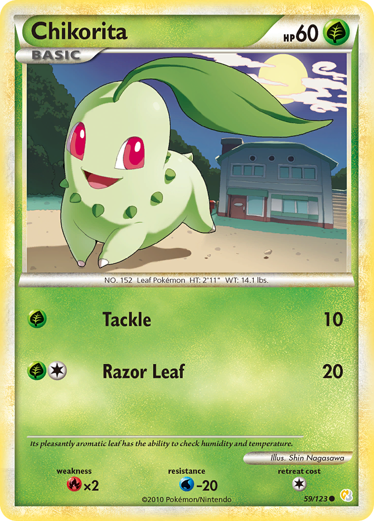 Chikorita (59/123) [HeartGold & SoulSilver: Base Set] | Galaxy Games LLC