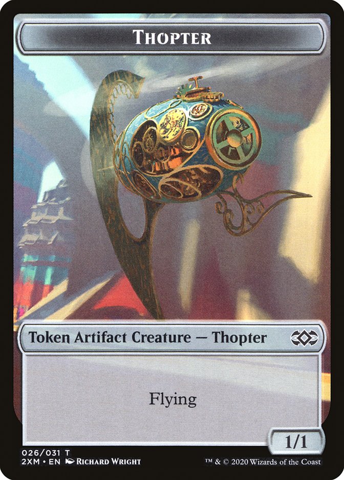 Beast // Thopter (026) Double-sided Token [Double Masters Tokens] | Galaxy Games LLC