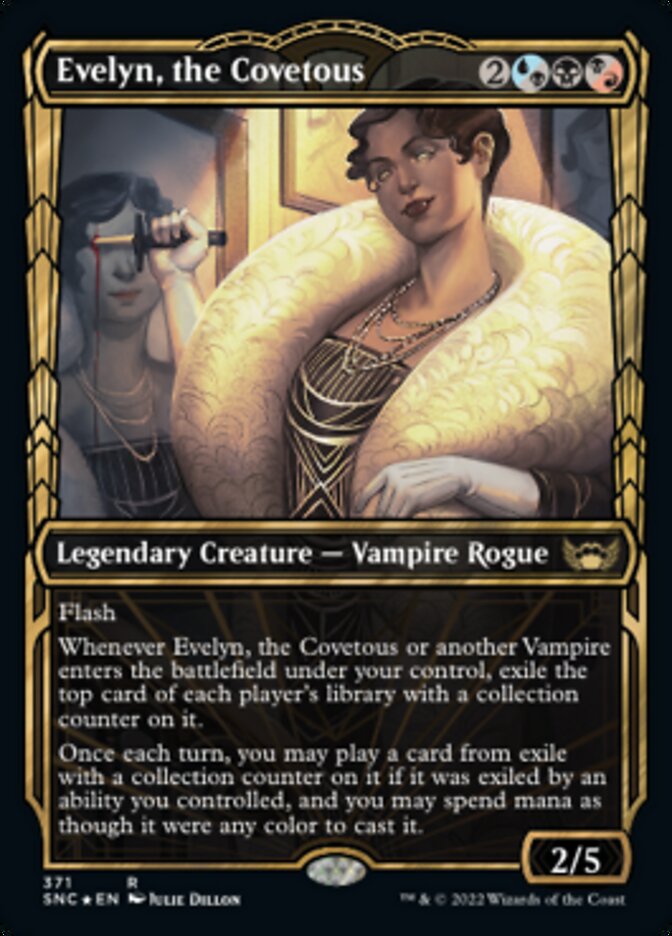 Evelyn, the Covetous (Showcase Golden Age Gilded Foil) [Streets of New Capenna] | Galaxy Games LLC