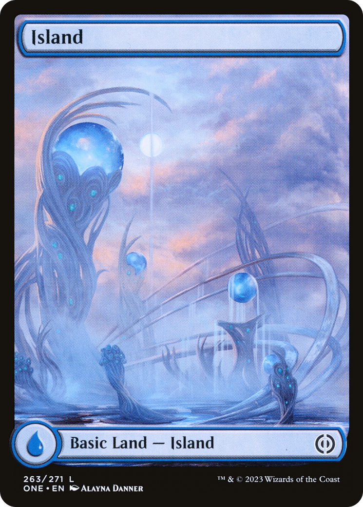 Island (263) (Full-Art) [Phyrexia: All Will Be One] | Galaxy Games LLC