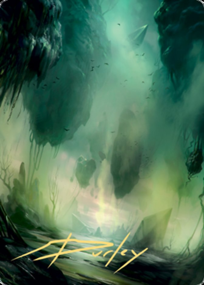 Swamp 1 Art Card (Gold-Stamped Signature) [Zendikar Rising Art Series] | Galaxy Games LLC