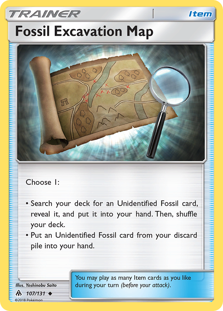 Fossil Excavation Map (107/131) [Sun & Moon: Forbidden Light] | Galaxy Games LLC