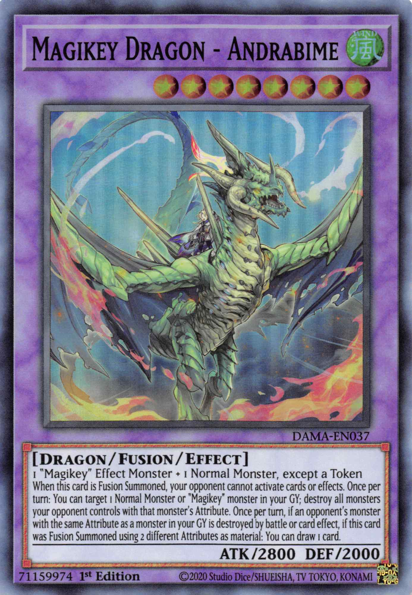 Magikey Dragon - Andrabime [DAMA-EN037] Super Rare | Galaxy Games LLC