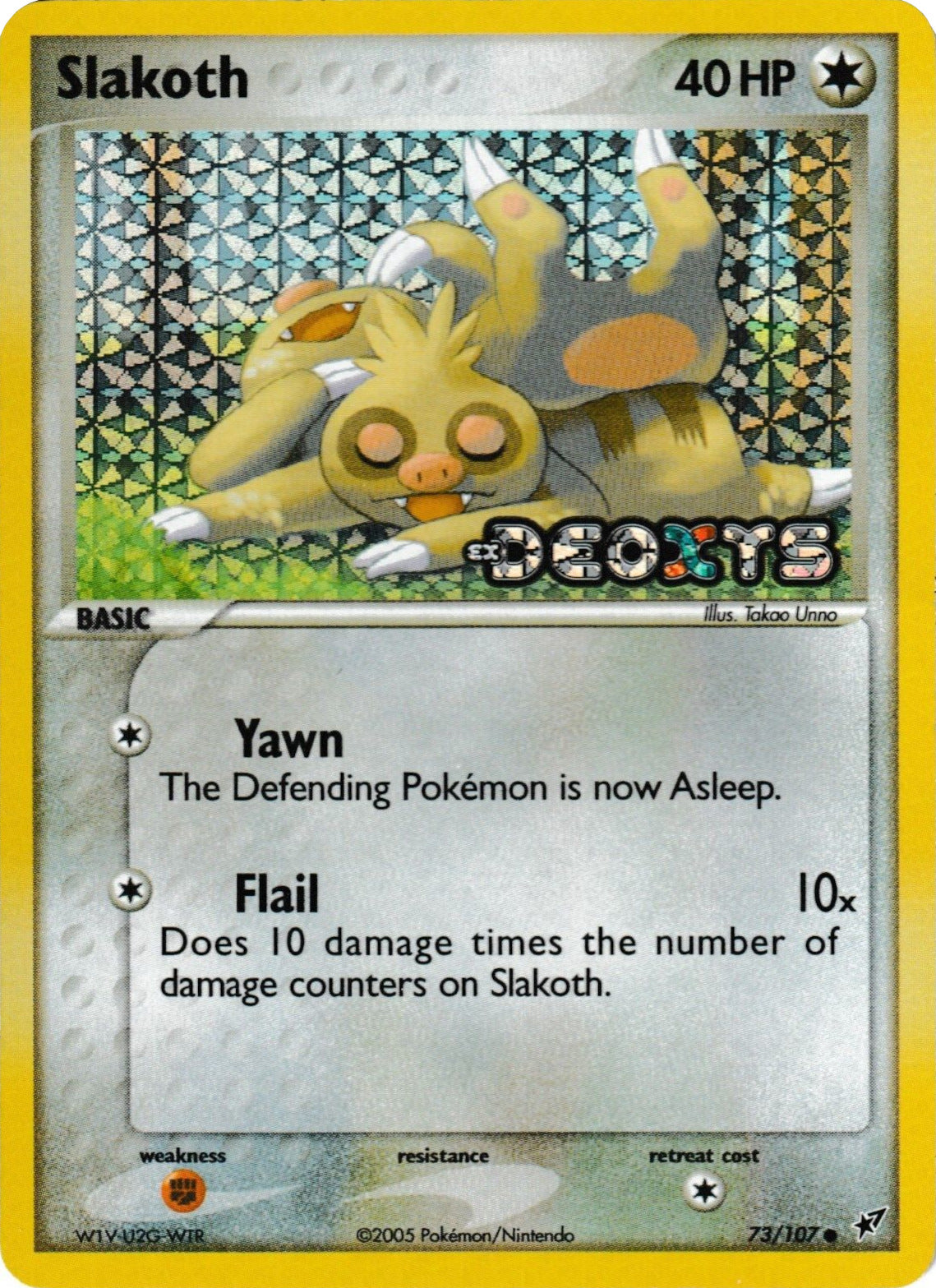 Slakoth (73/107) (Stamped) [EX: Deoxys] | Galaxy Games LLC