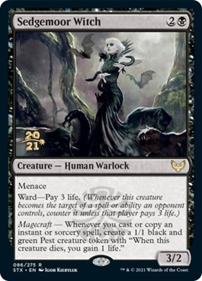 Sedgemoor Witch [Strixhaven: School of Mages Prerelease Promos] | Galaxy Games LLC