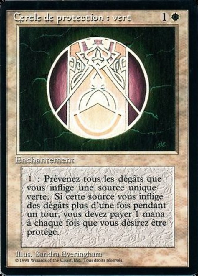 Circle of Protection: Green [Foreign Black Border] | Galaxy Games LLC