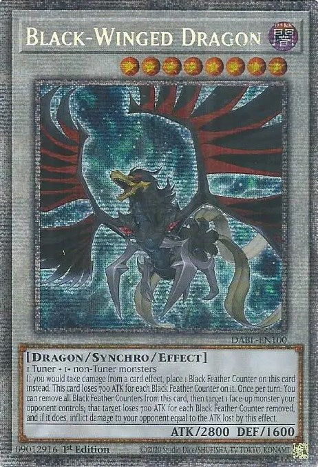 Black-Winged Dragon [DABL-EN100] Starlight Rare | Galaxy Games LLC