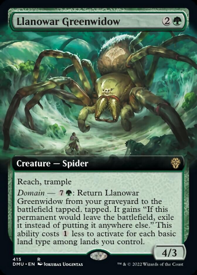 Llanowar Greenwidow (Extended Art) [Dominaria United] | Galaxy Games LLC