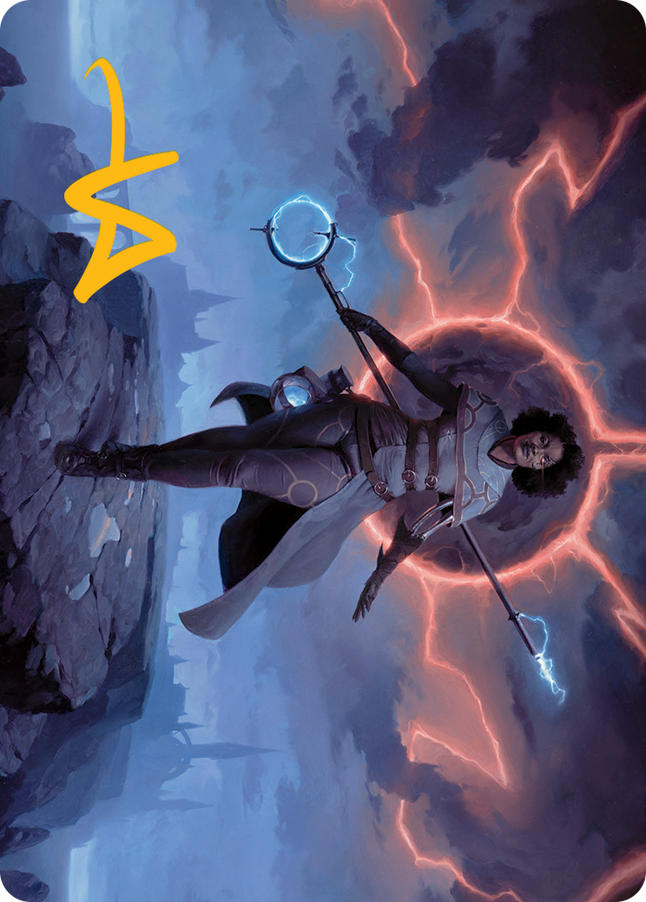 Rona, Herald of Invasion Art Card (Gold-Stamped Signature) [March of the Machine Art Series] | Galaxy Games LLC