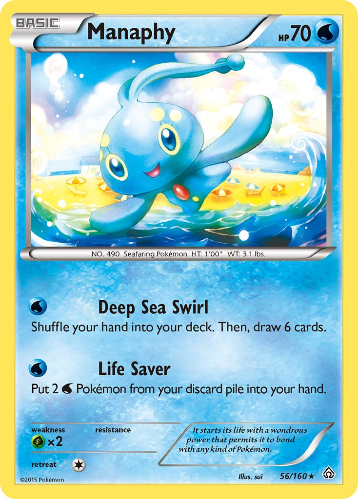 Manaphy (56/160) (Battle Arena Deck Exclusive) (Theme Deck Exclusive) [XY: Primal Clash] | Galaxy Games LLC