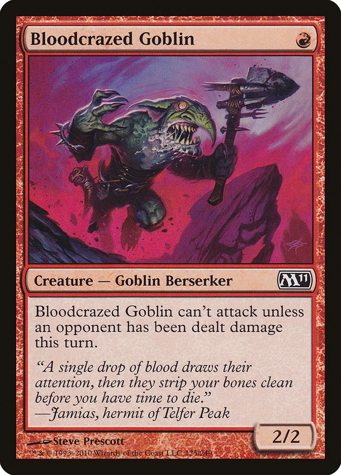 Bloodcrazed Goblin [Magic 2011] | Galaxy Games LLC