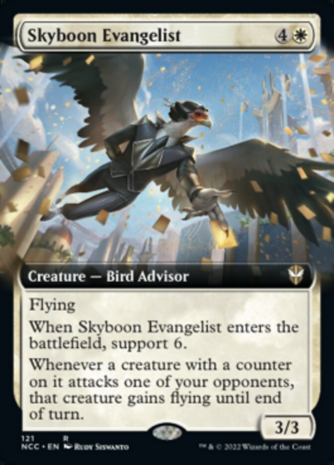 Skyboon Evangelist (Extended Art) [Streets of New Capenna Commander] | Galaxy Games LLC