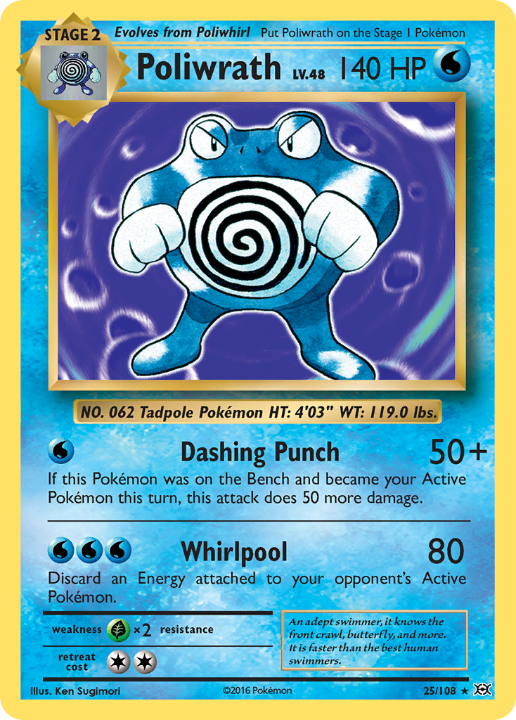 Poliwrath (25/108) [XY: Evolutions] | Galaxy Games LLC