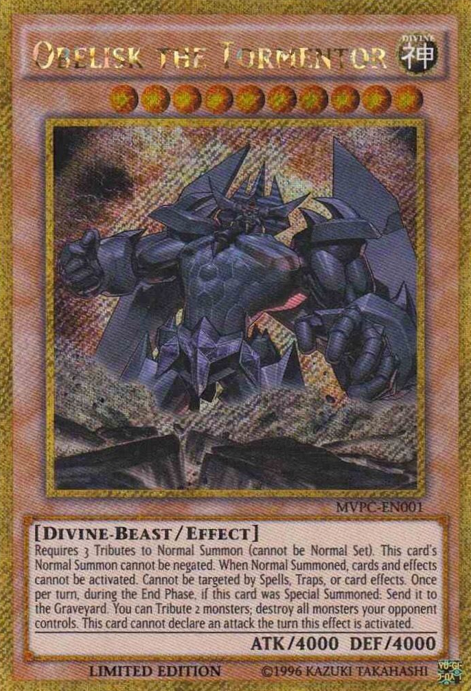 Obelisk the Tormentor [MVPC-EN001] Gold Secret Rare | Galaxy Games LLC