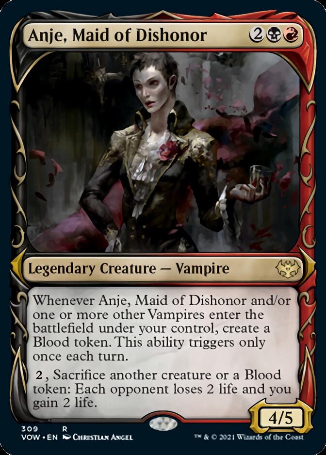 Anje, Maid of Dishonor (Showcase Fang Frame) [Innistrad: Crimson Vow] | Galaxy Games LLC