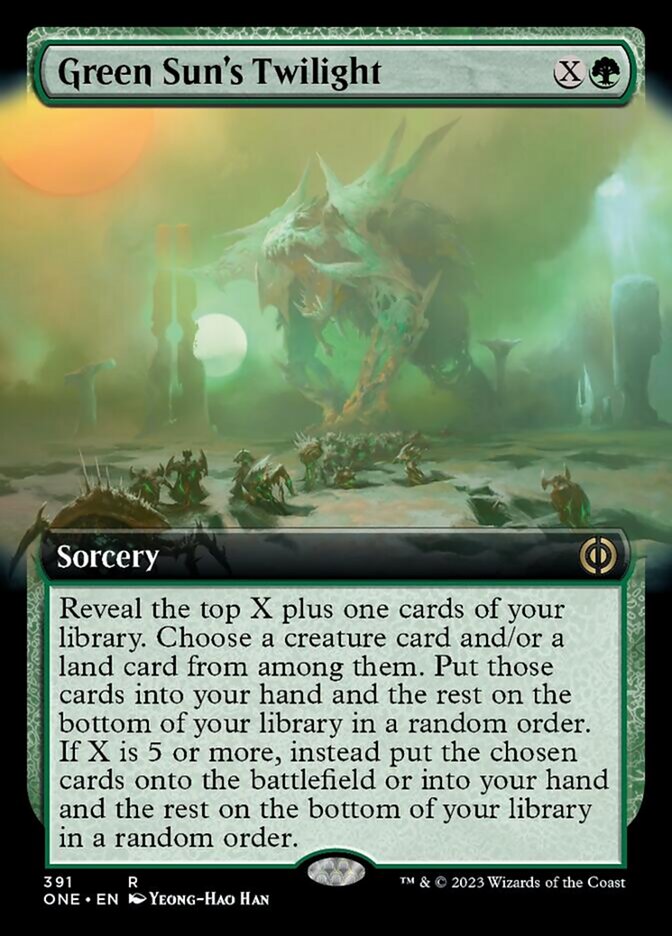 Green Sun's Twilight (Extended Art) [Phyrexia: All Will Be One] | Galaxy Games LLC