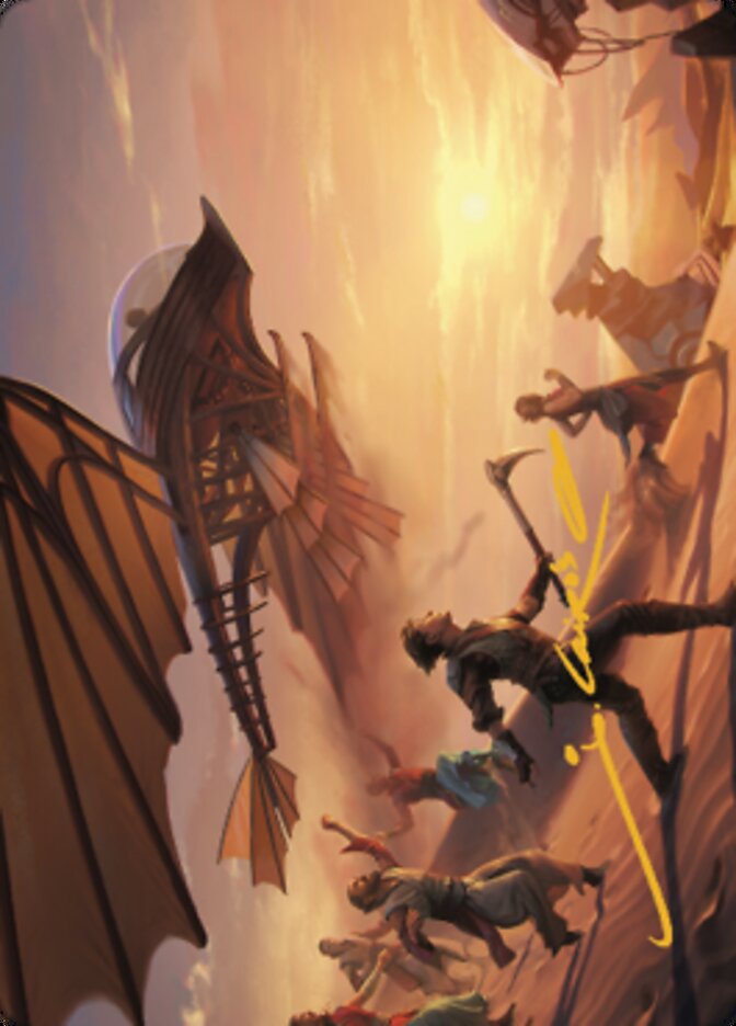 Take Flight Art Card (Gold-Stamped Signature) [The Brothers' War Art Series] | Galaxy Games LLC